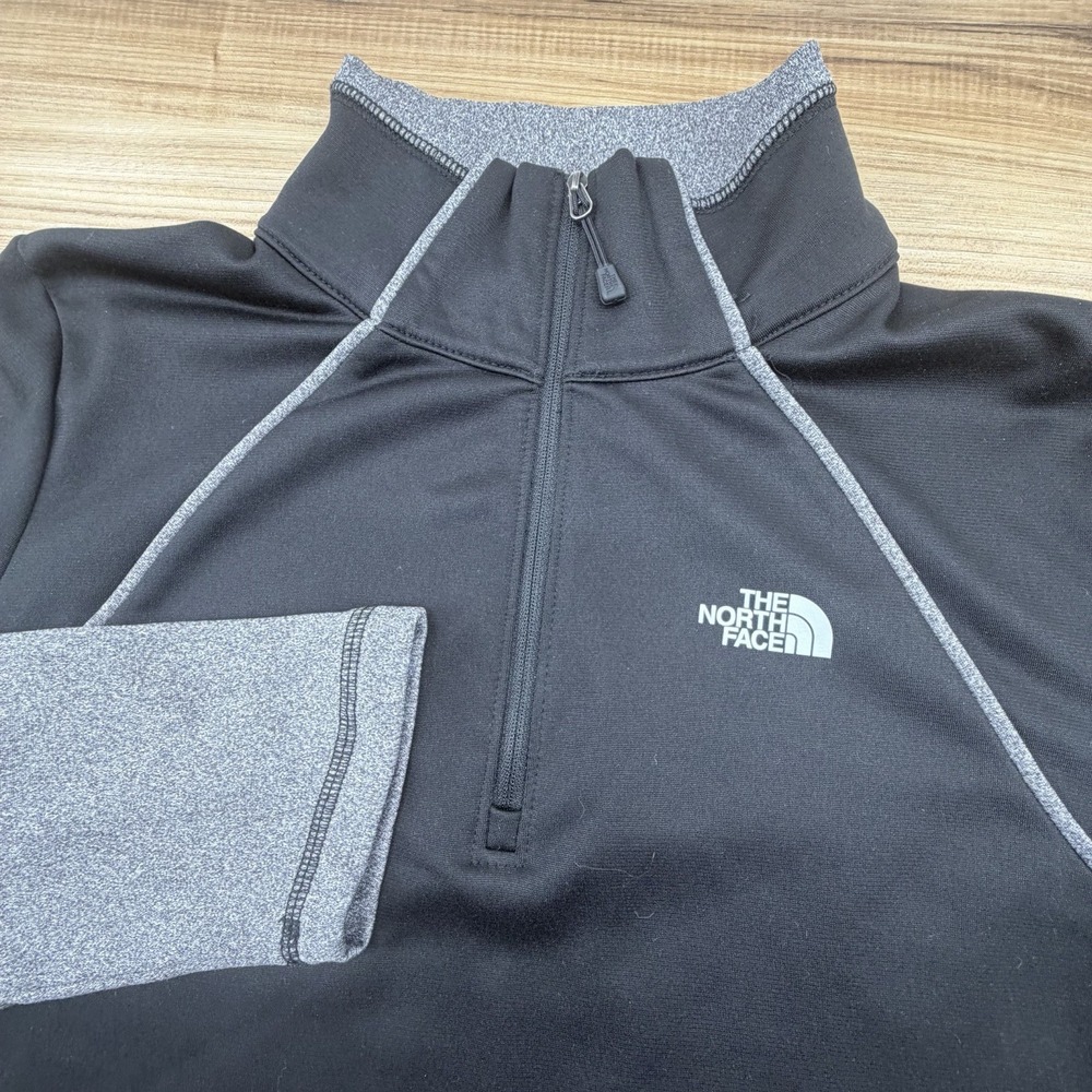 The North Face Basic Jacket Womens Size Large 100 Cinder 1/4 Zip Pullover Black